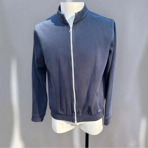 A.P.C. Men’s Navy Blue Front Zip Bomber Size M